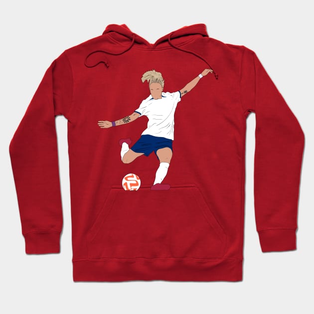 Rachel Daly England Women Football Minimalist Hoodie by Hevding